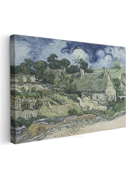 Vincent Van Gogh - Auvers'de Evler Kanvas Tablo modelleri