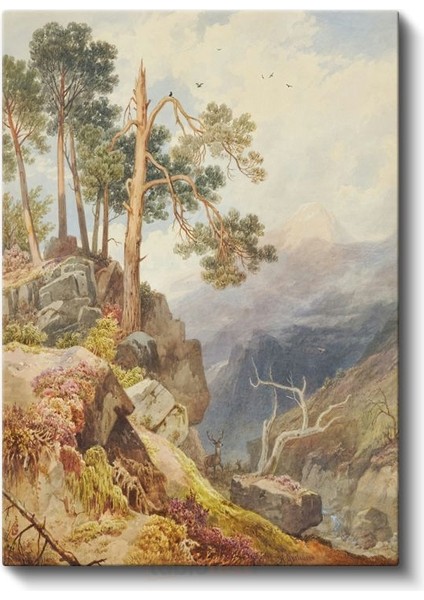 J.m.w. Turner - Dağ Vadisi Manzarası Kanvas Tablo