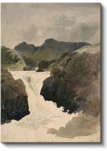 J.m.w. Turner - Dağ Şelalesi Kanvas Tablo