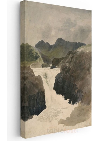 J.m.w. Turner - Dağ Şelalesi Kanvas Tablo