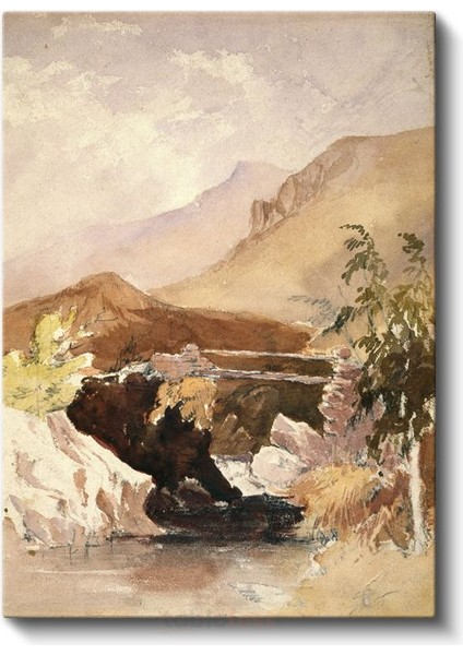 David Cox - Taş Köprü Kanvas Tablo