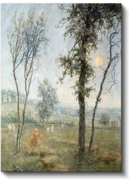 Jean-Baptiste-Camille Corot - Sabah Manzarası Kanvas Tablo fiyatları