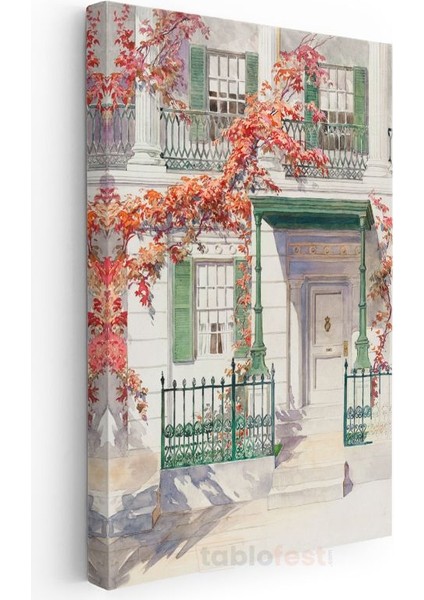 Childe Hassam - Sonbahar Evi Kanvas Tablo modelleri