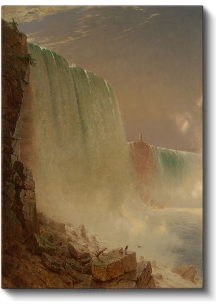 Frederic Edwin Church - Niagara Şelalesi Kanvas Tablo
