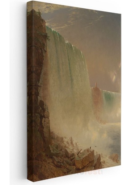 Frederic Edwin Church - Niagara Şelalesi Kanvas Tablo