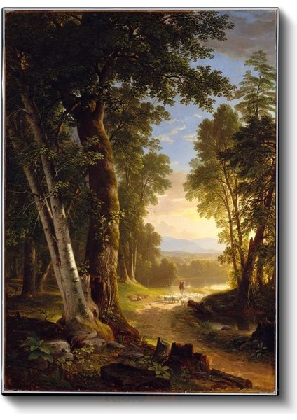 Asher Brown Durand - Orman Yolu Kanvas Tablo