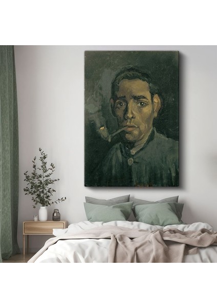 Vincent Van Gogh - Pipo Içen Adam Kanvas Tablo