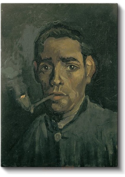Vincent Van Gogh - Pipo Içen Adam Kanvas Tablo