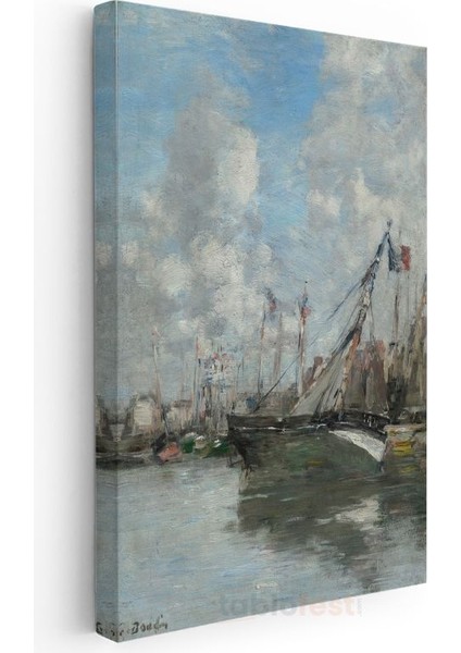 Eugène Boudin - Liman Manzarası Kanvas Tablo