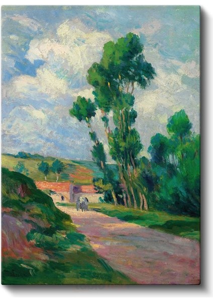 Maximilien Luce - Kırsal Yol Kanvas Tablo