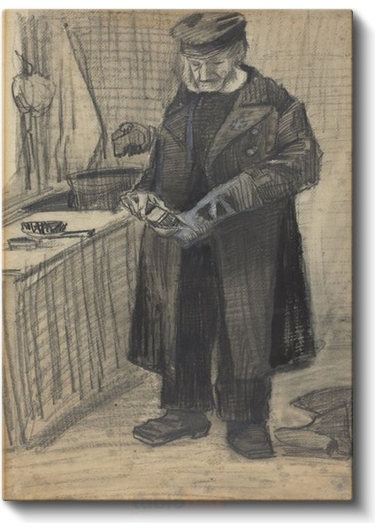Vincent Van Gogh - Mutfaktaki Adam Eskizi Kanvas Tablo