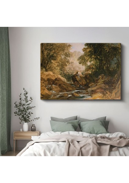 J.m.w. Turner - Kayalık Dere Manzarası Kanvas Tablo