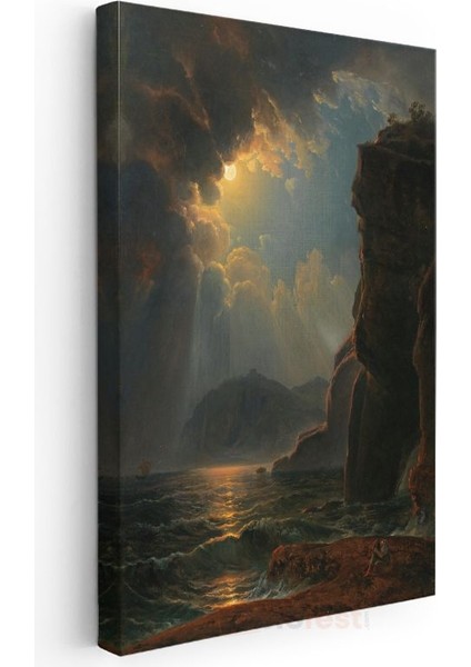 Joseph Mallord William Turner - Ay Işığında Deniz Manzarası Kanvas Tablo modelleri