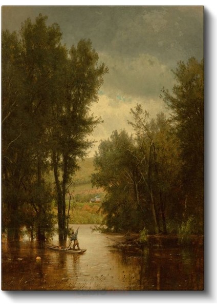 George Inness - Nehir Kayıkçısı Kanvas Tablo
