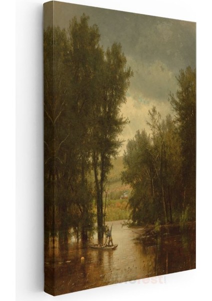 George Inness - Nehir Kayıkçısı Kanvas Tablo