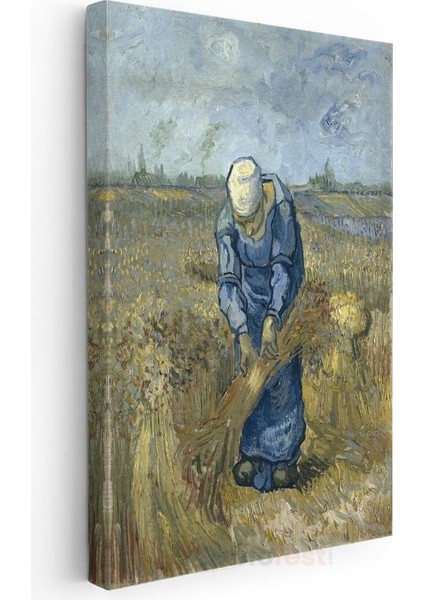Vincent Van Gogh - Buğday Bağlayan Kadın Kanvas Tablo