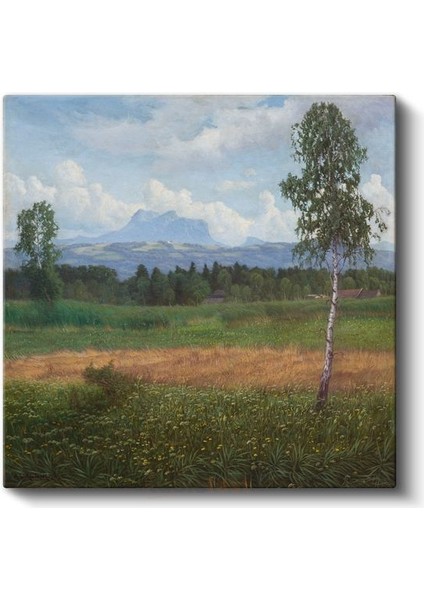 Johan Christian Dahl - Dağ Manzarası Kanvas Tablo