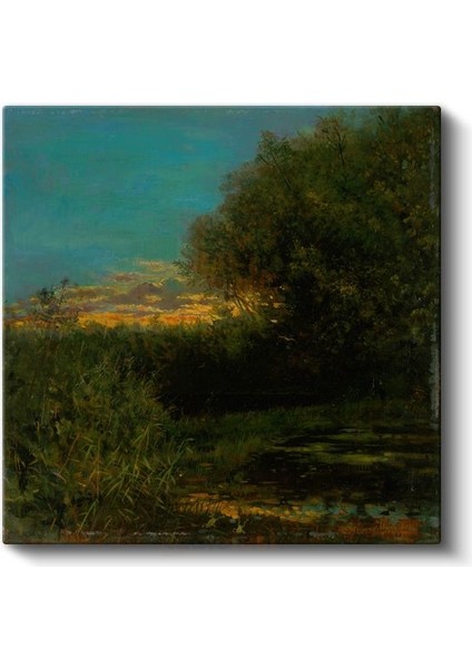 George Inness - Günbatımında Bataklık Kanvas Tablo fiyatları