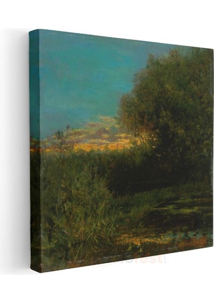 George Inness - Günbatımında Bataklık Kanvas Tablo modelleri