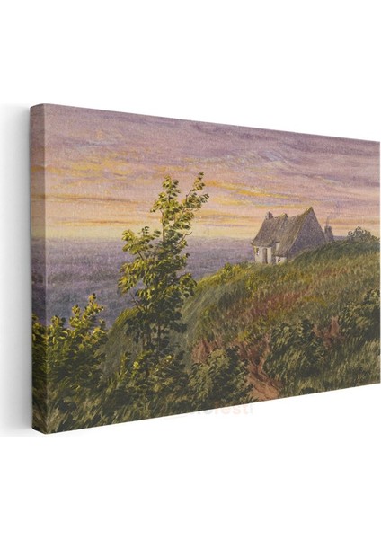 Caspar David Friedrich - Tepedeki Kulübe Kanvas Tablo