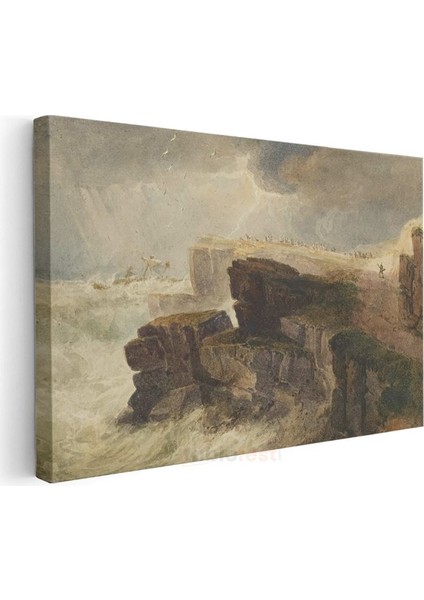 J.m.w. Turner - Fırtınalı Denizde Kayalıklar Kanvas Tablo modelleri