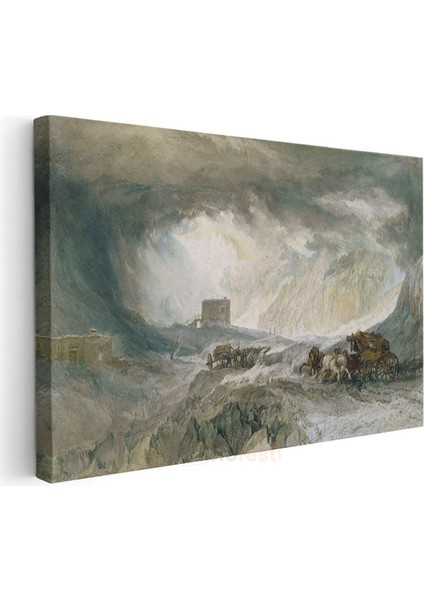 J.m.w. Turner - Kar Fırtınasında Posta Arabası Kanvas Tablo modelleri