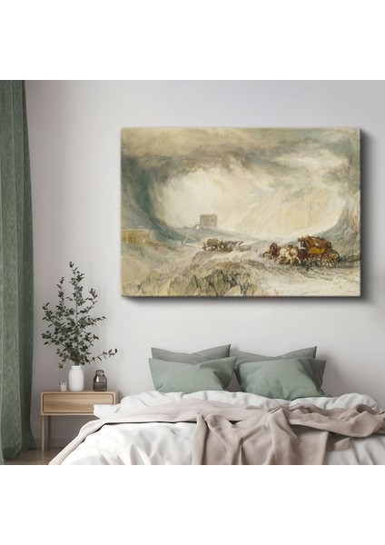 J.m.w. Turner - Kar Fırtınası Kanvas Tablo