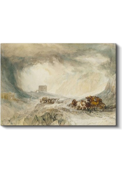J.m.w. Turner - Kar Fırtınası Kanvas Tablo