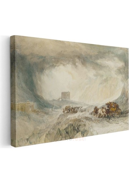 J.m.w. Turner - Kar Fırtınası Kanvas Tablo