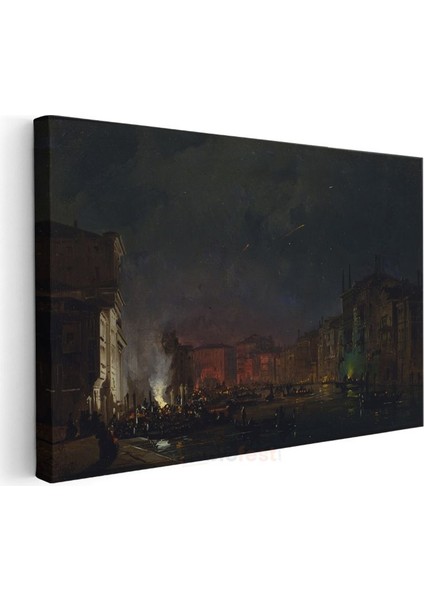 J.m.w. Turner - Venedik Gece Manzarası Kanvas Tablo