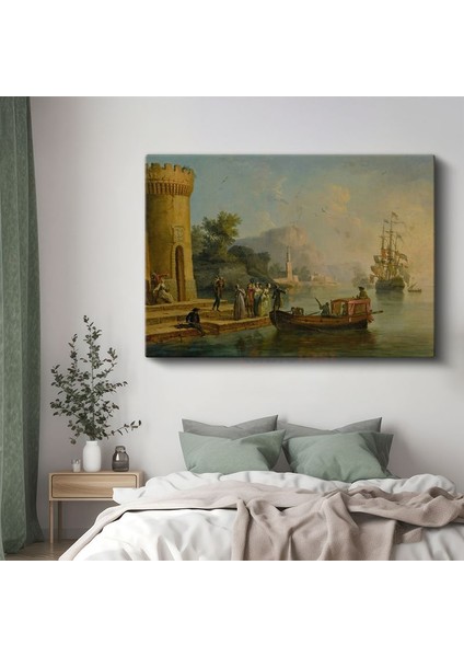 Claude Lorrain - Liman Manzarası Kanvas Tablo
