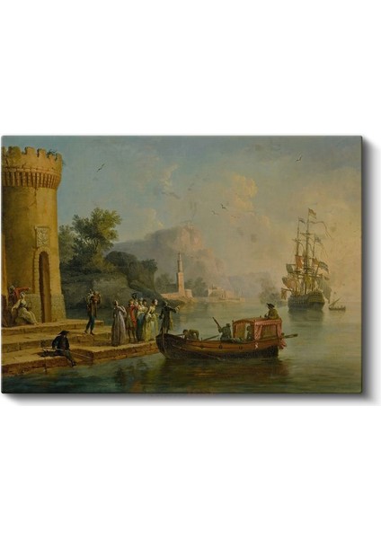 Claude Lorrain - Liman Manzarası Kanvas Tablo