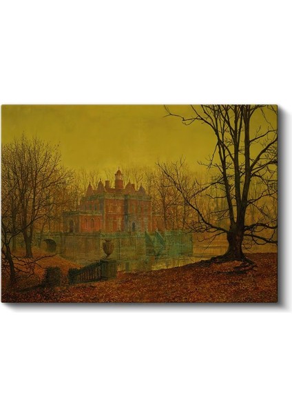 John Atkinson Grimshaw - Sonbahar Akşamında Malikane Kanvas Tablo