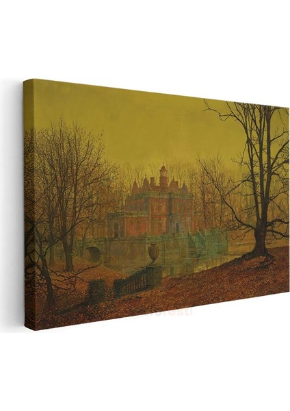 John Atkinson Grimshaw - Sonbahar Akşamında Malikane Kanvas Tablo