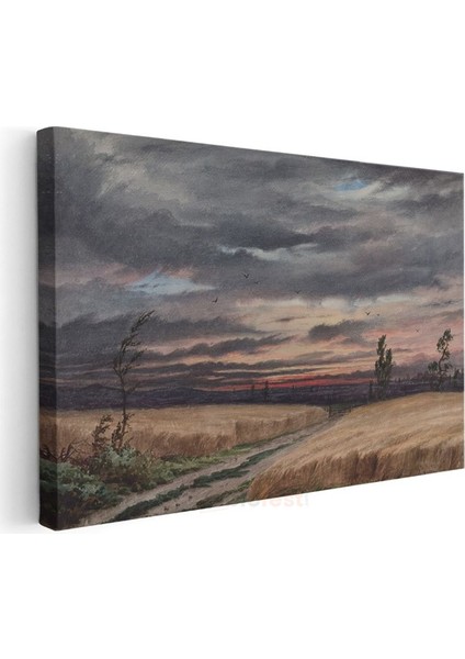Johan Christian Dahl - Alacakaranlık Kır Manzarası Kanvas Tablo modelleri