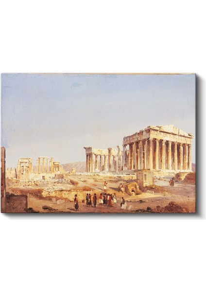 Hubert Robert - Atina Akropolisi ve Parthenon Kanvas Tablo