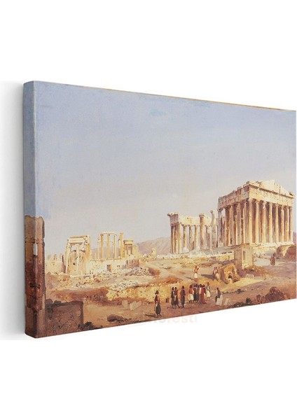 Hubert Robert - Atina Akropolisi ve Parthenon Kanvas Tablo