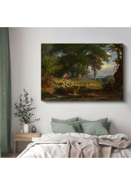 Thomas Gainsborough - Çoban ve Koyunlar Kanvas Tablo