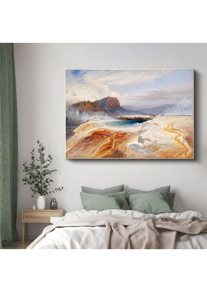 Thomas Moran - Mammoth Hot Springs Kanvas Tablo