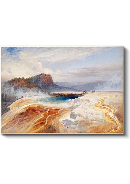 Thomas Moran - Mammoth Hot Springs Kanvas Tablo