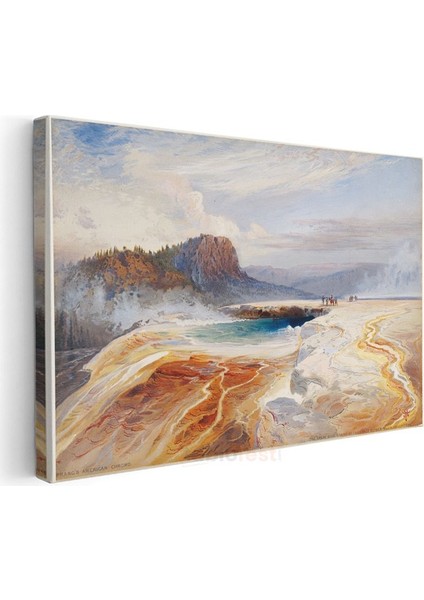 Thomas Moran - Mammoth Hot Springs Kanvas Tablo
