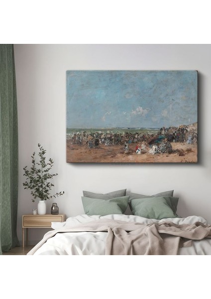 Eugène Boudin - Sahil Manzarası Kanvas Tablo
