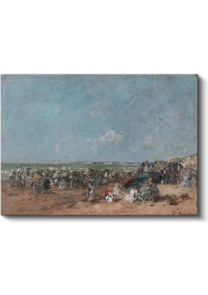 Eugène Boudin - Sahil Manzarası Kanvas Tablo