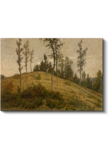 Théodore Rousseau - Tepedeki Ağaçlar Kanvas Tablo
