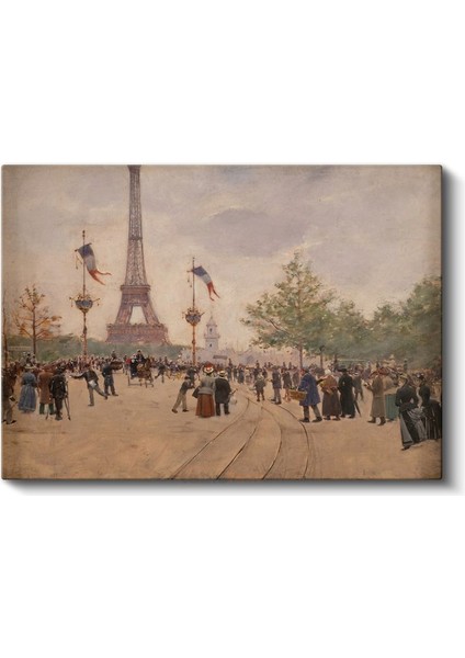 Jean Béraud - Eyfel Kulesi Manzarası Kanvas Tablo fiyatları