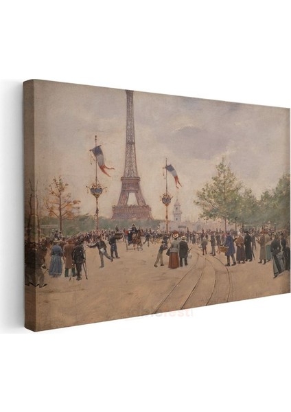 Jean Béraud - Eyfel Kulesi Manzarası Kanvas Tablo modelleri