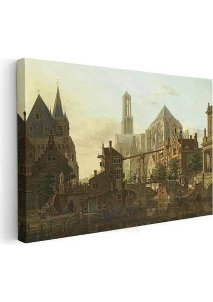 Jan Van Der Heyden - Orta Çağ Kent Manzarası Kanvas Tablo