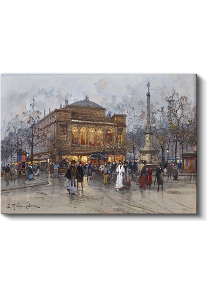 Édouard Cortes - Paris Opera Meydanı Kanvas Tablo fiyatları
