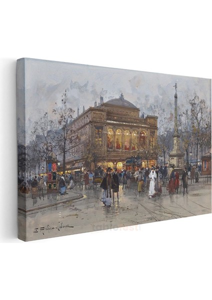 Édouard Cortes - Paris Opera Meydanı Kanvas Tablo modelleri