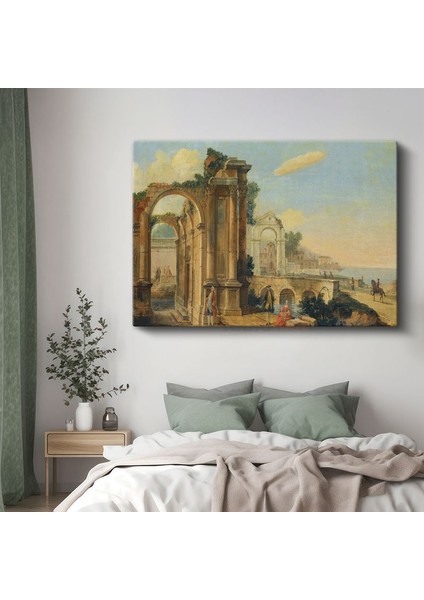 Francesco Guardi - Antik Harabe Manzarası Kanvas Tablo